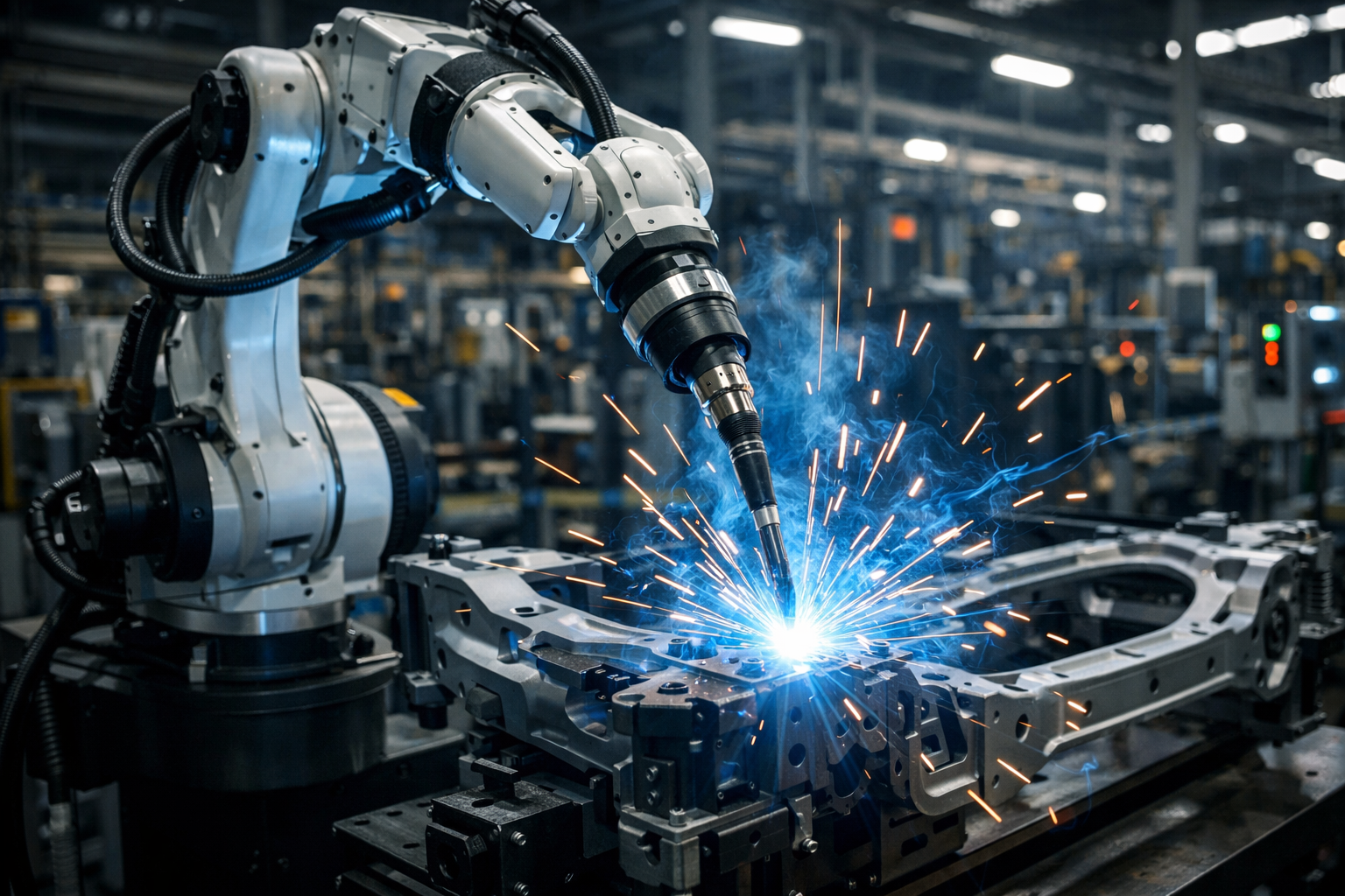 Robotic welding station